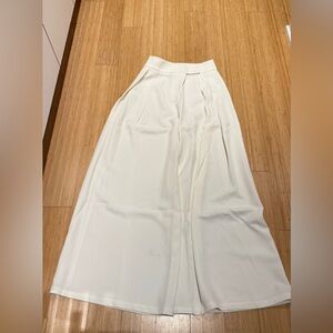 Elegant Cream Wide-Leg Pants